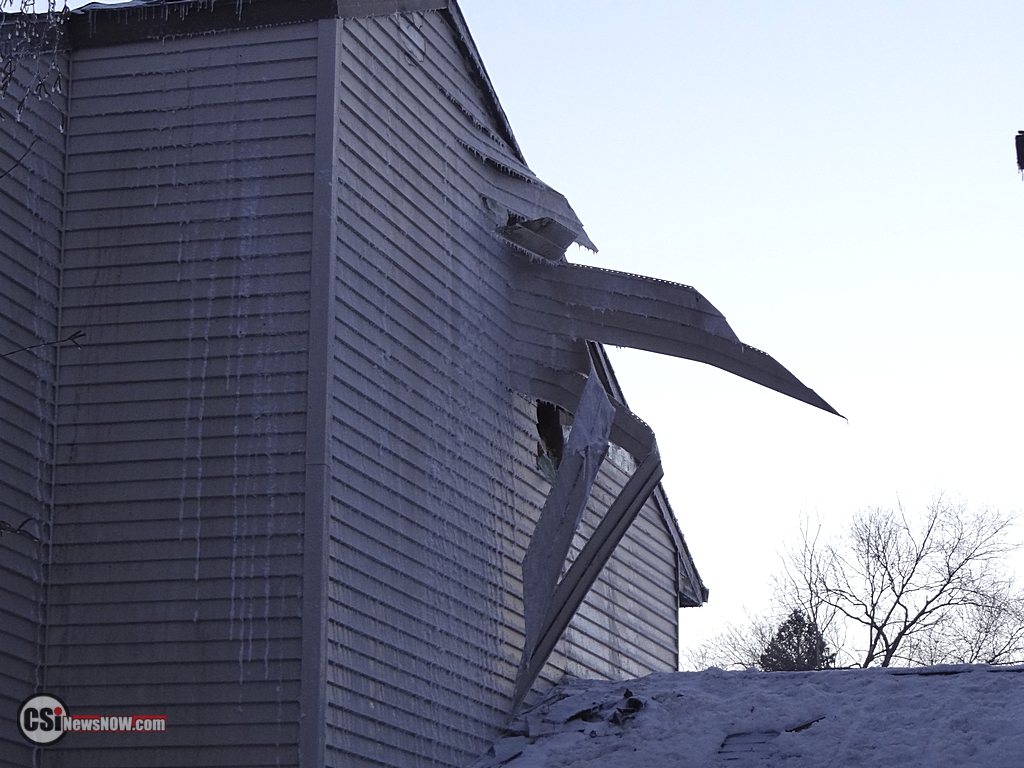 Townhouse fire in SW Jamestown     CSi photo